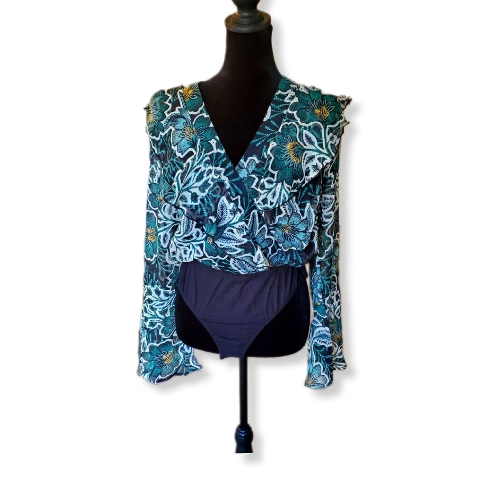 NWT Band of the Free Bonnie Emerald Floral Bodysuit Sz S